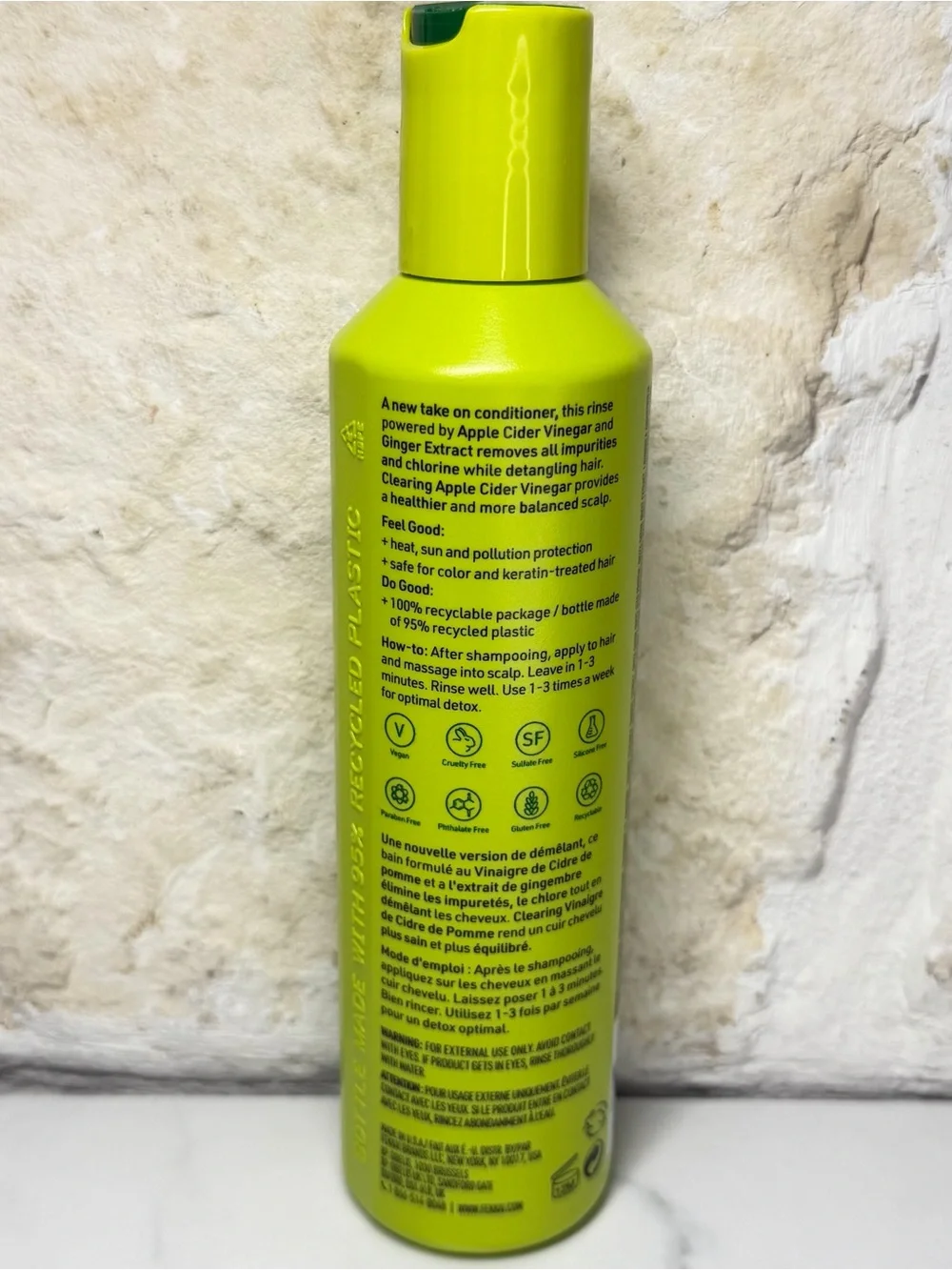 ⭐ FEKKAI Apple Cider Detox Rinse Conditioning Detangler 8.5 oz